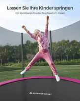 Batutas Ø 305 cm su rausvu apsauginiu tinkleliu