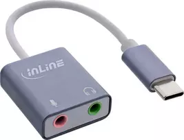 USB adapteris InLine USB-C - 3,5 mm lizdas x2, jungtis (33051F)