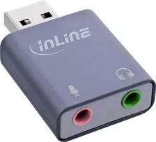 USB adapteris InLine USB-A - 3,5 mm lizdas x2, jungtis