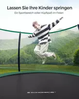 Batutas Ø 427 cm su vidiniu tinkleliu juodos ir tamsiai žalios spalvos