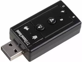 „RoGer“ USB garso plokštė su mikrofono įvestimi, virtuali 7.1