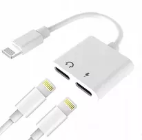 AV adapteriai 4kom.pl Wooco J-008 dvigubas garso ir įkrovimo adapteris 2x „Lightning“