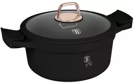 Puodas Z POWŁOKĄ TYTANOWĄ 4.4L 24CM BERLINGER HAUS Juodas ROSE BH-1457