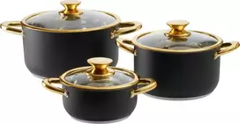 Florina Royal Steel 6 dalių AMBITION nerūdijančio plieno puodų rinkinys
