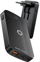 Mobile Origin 65W GaN III plonas įkroviklis, dvigubas USB-C, vienas USB-A, juodas
