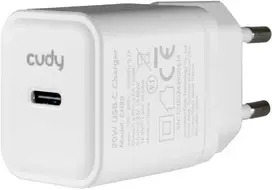 Sieninis įkroviklis CUDY CH20_EU (1x USB-C; 20W)