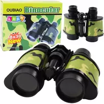 Lean Toys Vaikiški žiūronai 8x30 su kamufliažiniu dizainu