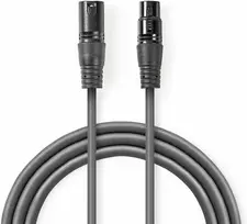 Kabelis Nedis XLR - XLR 5m pilka (COTH15012GY50)