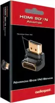 HDMI adapteris Audioquest 90N - pasukamas žemyn HDMI kištukas-HDMI lizdas