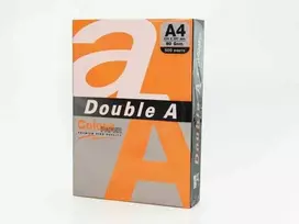Double A Spalvotas popierius Dvigubas A, 80g, A4, 500 lapų, Šafraninis