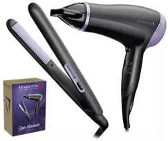 Remington - Style Essentials Gift Set - Plaukų džiovintuvas & Tiesinimo žnyplės D3016GP