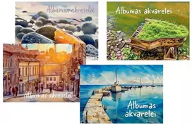 Albumas akvarelei, A4, 20 lapų, 200 gsm