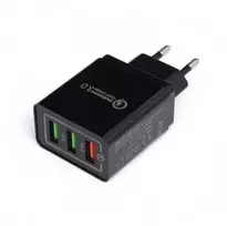 Įkroviklis 220V greito krovimo 2xUSB/2.1A +1USB/QC3.0