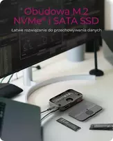 RaidSonic ICY BOX 7w1 magnetinis diskas | M.2 NVMe i SATA SSD | HDMI 4K 60 Hz | PD 3.0