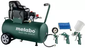 METABO KOMPRESOR BASIC 250-50 W OF + LPZ 4 230V 50L 8BAR 120L/MIN BEZOLEJOWY ...