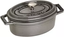 STAUB MINI COCOTTE Mini ovalus ketaus puodas 250 ml, grafito spalvos