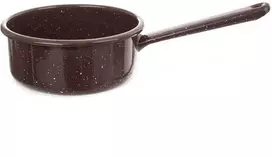 Puodas, puodas, emaliuotas puodas, 0,9 l, rudas