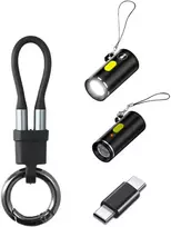 4 viename priedų rinkinys: 4smarts Explorer USB-C raktų pakabuko laidas, USB-C–USB-C adapteris, USB-C žiebtuvėlis, U formos