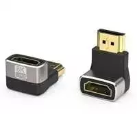 PREMIUMCORD Adaptér spojka 8K HDMI A - HDMI A, F/M, zahnutá do pravého úhlu 90°