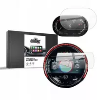 „GrizzGlass“ „GrizzGlass“ automobilio ekrano apsauginė keraminė plėvelė, skirta „Mini Cooper SE 2020–2023“ [2in1]