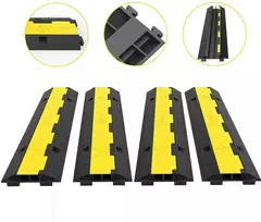 Kabelių apsaugos rampos, 4 vnt., 2 kanalų, 101 cm, guminės, PVC