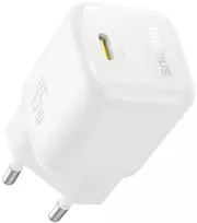 Baseus Sieninis įkroviklis PicoGo GaN 45W USB-C QC PD, baltas