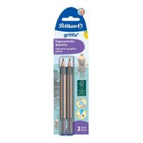 Pieštukai Pelikan Griffix B, 2 vnt, mokymuisi rašyti