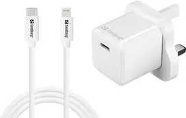 „Sandberg“ USB-C AC 20 W įkroviklis, JK + „Lightning“ 1 m
