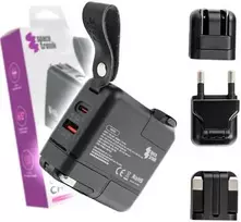 „Spacetronik SR105 4-in-1 GaN 65W“ USB kelioninis adapteris