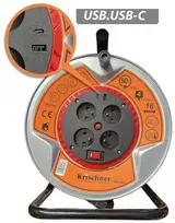 50m kabelis su metaline rite ir USB+TypeC