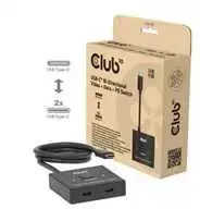 Club 3D USB-C vaizdo jungiklis, 2 portai