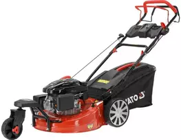 Trijų ratų vejapjovė, su savaeige pavara, 53 cm pjovimo plotis, benzininis variklis, skirta sodo ir vejos priežiūrai