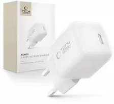 „Tech-Protect NCM25 USB-C PD 25W“ sieninis įkroviklis - Baltas