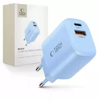 „Tech-Protect NCA20 PD 20W QC3.0 USB-A / USB-C“ sieninis įkroviklis - Mėlyna