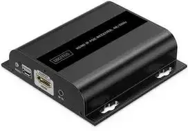 Adapteris AV Digitus DIGITUS HDMI IP PoE Receiver 4K/60Hz juoda