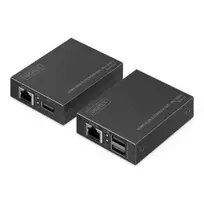 Assmann Electronic DIGITUS HDMI KVM ilgintuvas 4K/30Hz 40/70 m PoC CAT juodas