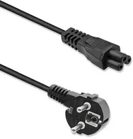 Qoltec SCHUKO kampinis maitinimo kabelis | IEC C5 | Cloverleaf | 3x1.0mm² | 1.5m