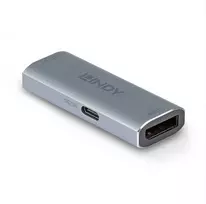 Adapteris - LINDY DisplayPort 1.4 Repeater 8K60 10m / 4K60 20m, Sidabrinis