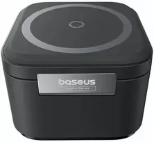 Baseus MagPro 3in1 25W MagSafe Compatible belaidis įkroviklis skirtas telefonui ir išmaniam laikrodžiui - juodos spalvos