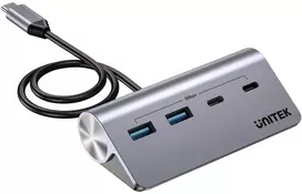 UNITEK ALIUMINIO USB-C ŠAKOTUVAS 2X USB-A 2X USB-C 5GBPS