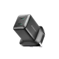 Joyroom JR-TCG17 45W 2 x USB-C laidinis įkroviklis (UK plug) – juodos spalvos