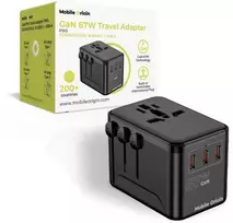 „Mobile Origin GaN 67W“ kelioninis adapteris PW5 EU/UK/US/AUS, 3x USB-C + USB-A