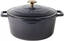 Apvalus emaliuotas ketaus puodas Zyle ZY020DGKI, pilkas, Ø 27 cm, 6 l