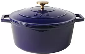 Apvalus emaliuotas ketaus puodas Zyle ZY020BLKI, mėlynas, Ø 27 cm, 6 l