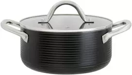 Aliuminio puodas su dangčiu Ribs 20 cm 2,7 l AMBITION
