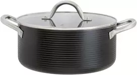 Aliuminio puodas su dangčiu Ribs 24 cm 4,6 l AMBITION