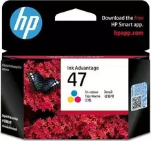 HP originalus rašalas / kasetė 6ZD61AE, HP 47, trijų spalvų, EOL