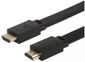 Deltaco HDMI 2.1 kabelis, 48G, 5M, juodas, plokščias