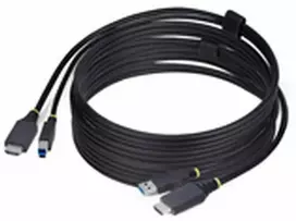 „StarTech.com“ 10 pėdų (3 m) HDMI ir USB 5Gbps KVM kabelis, 4K 60 Hz, HDMI 2.0 ir USB kombinuotas kabelis KVM komutatoriams, 3,1 m, USB, USB, HDMI, Juodas, HDMI + USB 3.2 Gen 1 Type-A
