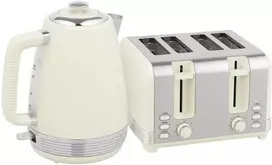 HOMCOM virdulio ir skrudintuvo rinkinys, 1,7 l, 2200 W, „Strix“ termostatas, filtras, 4 angų skrudintuvas, 7 skrudinimo lygiai, trupinių padėklas